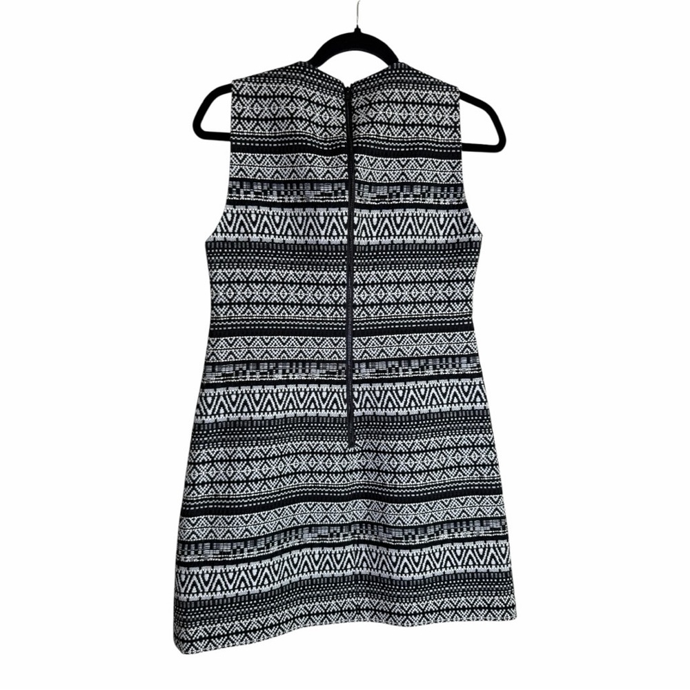 Alice + Olivia Monochrome Geometric Mini Dress 2 - Picture 2 of 3